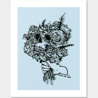 Flower skull Posters and Art